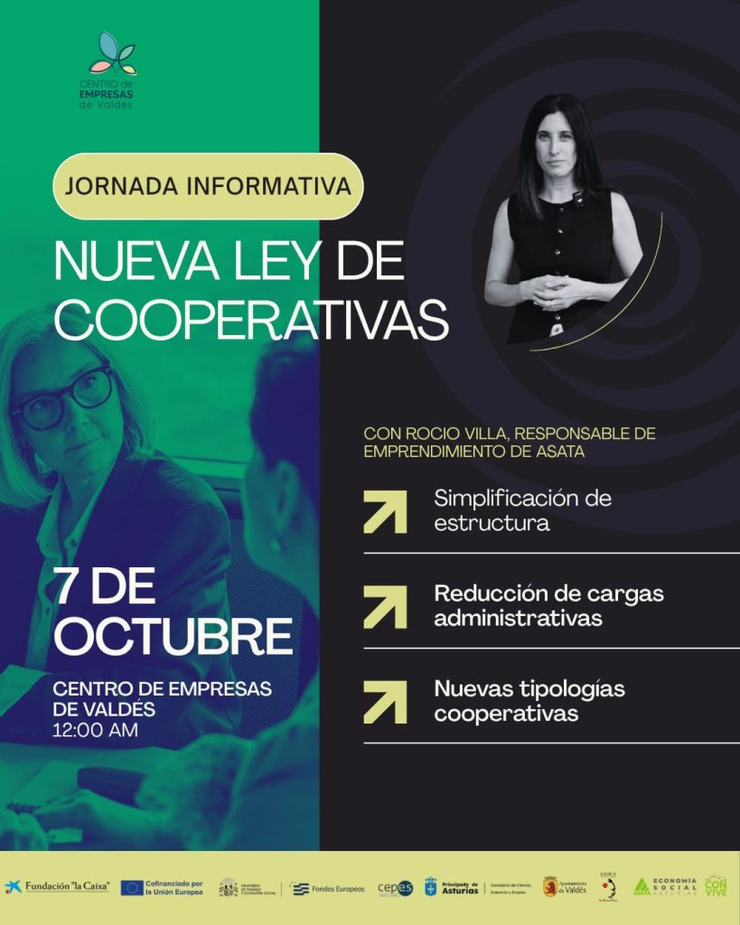 cartel jornada informativa ley cooperativas valdes